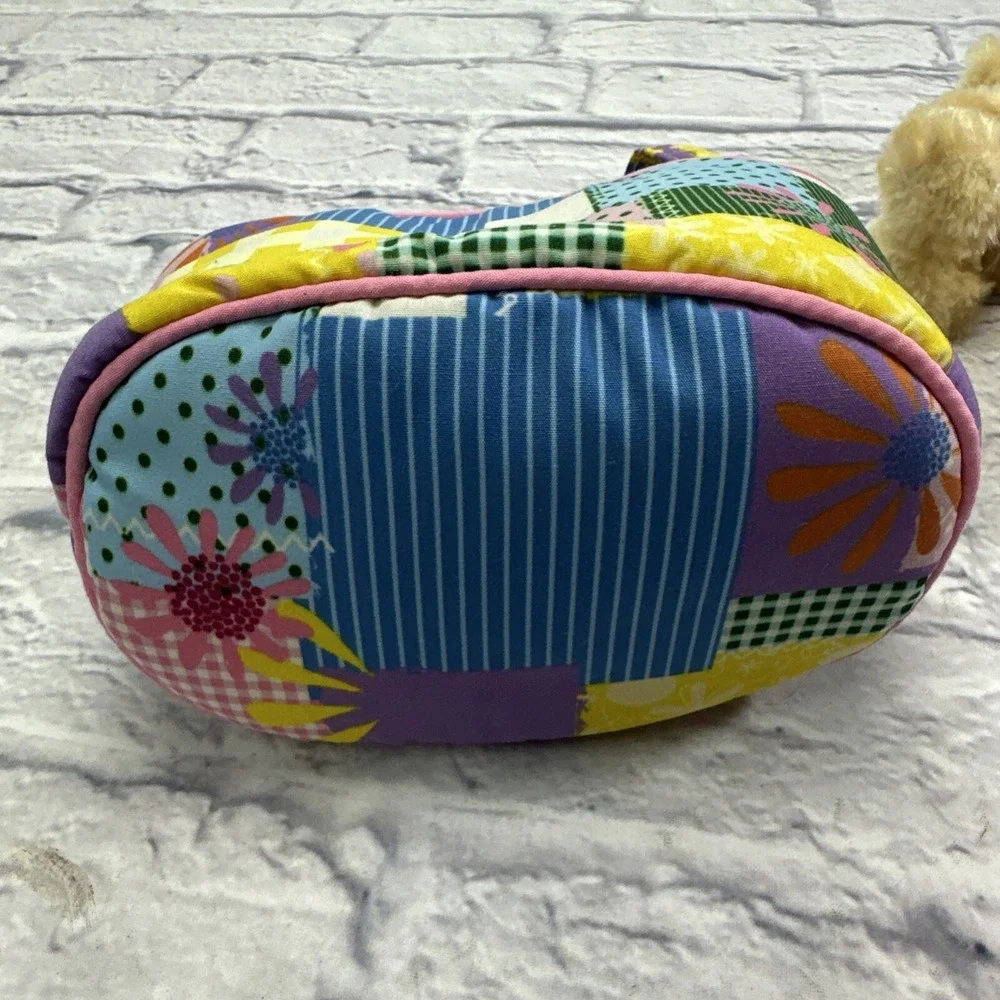 Sassy Pet Saks Douglas Patchwork Dog Carrier Plush Toy Multi-Color Floral‎ Bag